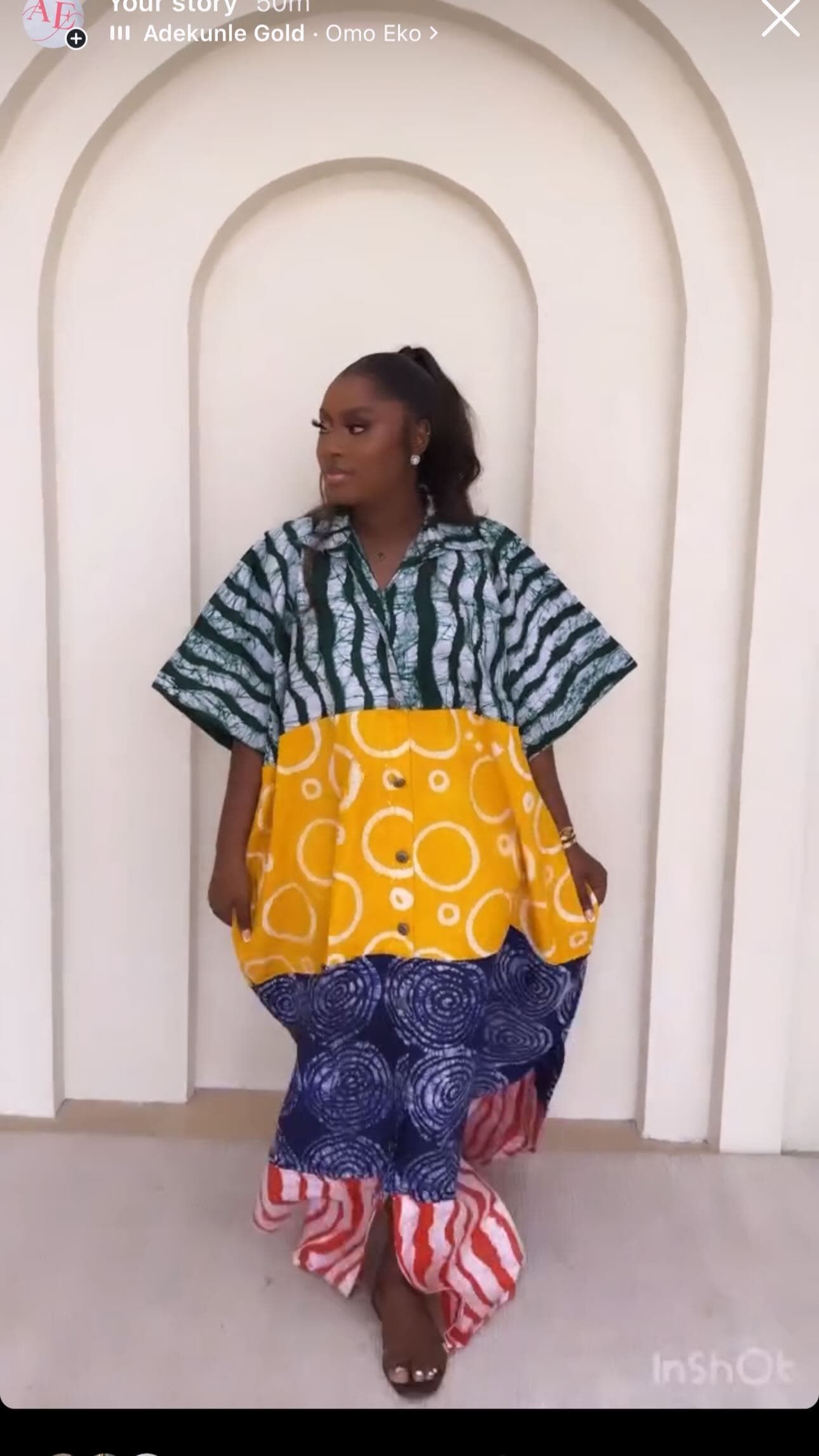 2 Piece Hand-dyed with authentic Adire patterns (Women)